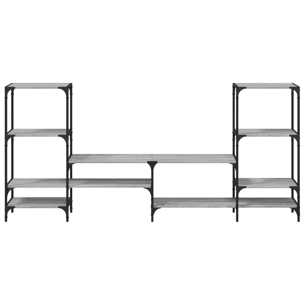 Meuble TV sonoma gris 206,5x28,5x95 cm bois d'ingénierie - XIOS