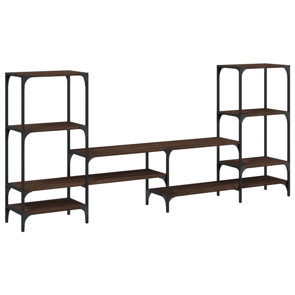 Meuble TV chêne marron 206,5x28,5x95 cm bois d'ingénierie - XIOS