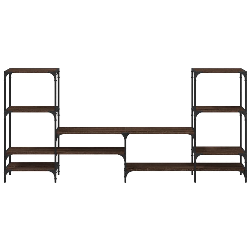 Meuble TV chêne marron 206,5x28,5x95 cm bois d'ingénierie - XIOS