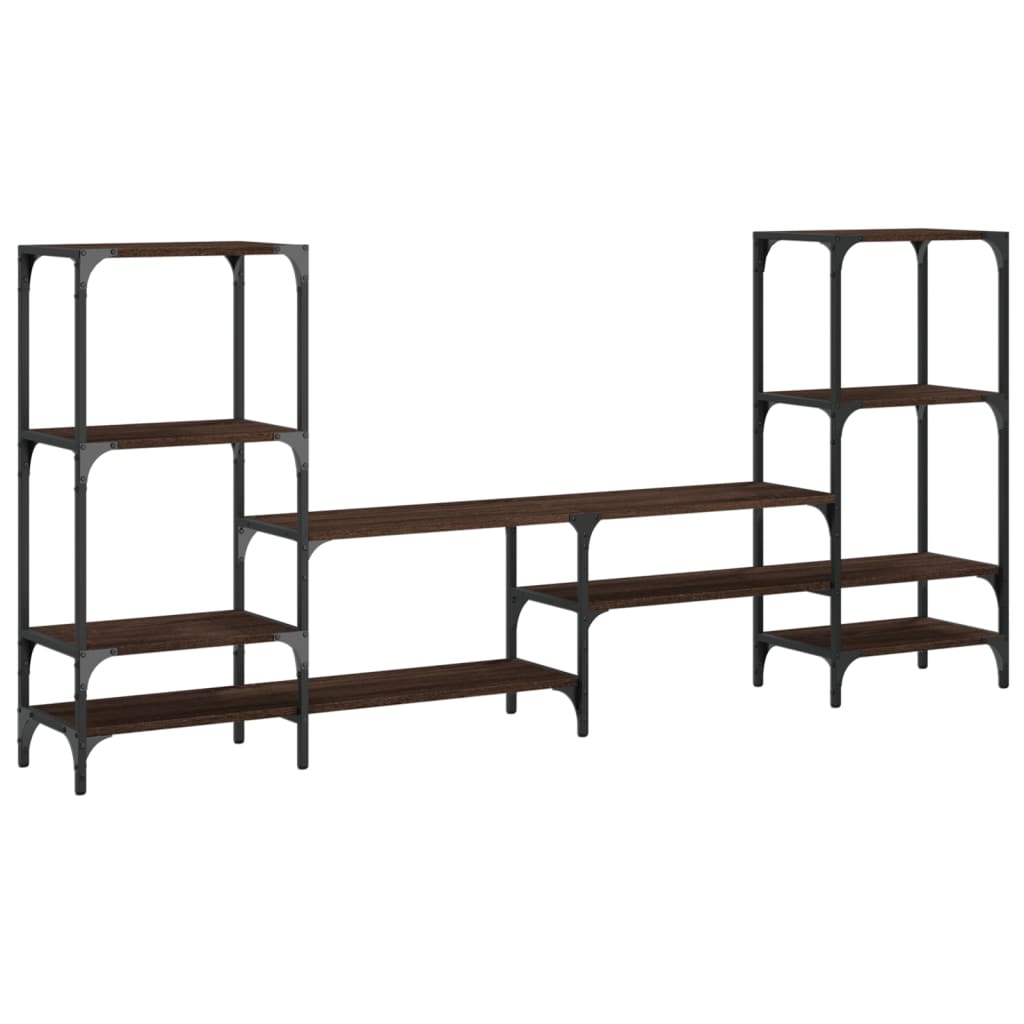 Meuble TV chêne marron 206,5x28,5x95 cm bois d'ingénierie - XIOS