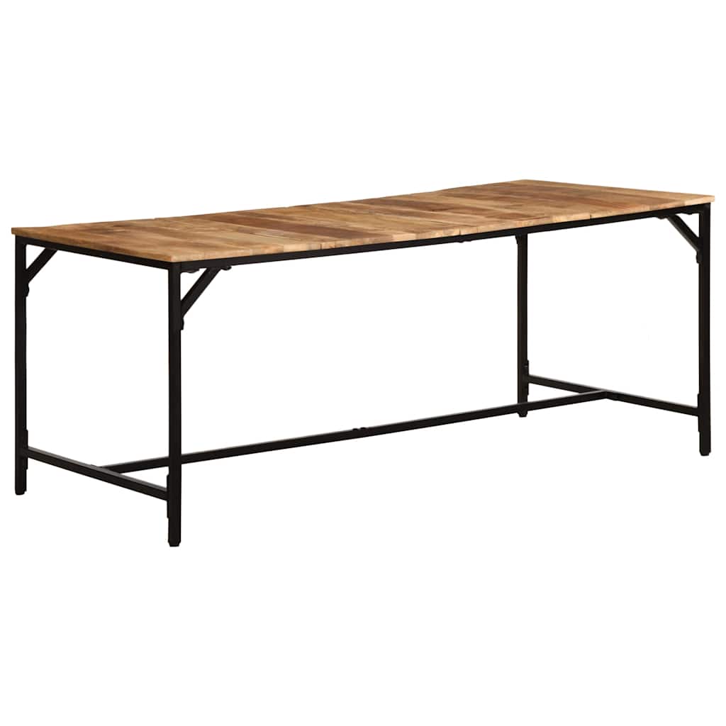 Table à manger 180x90x75 cm bois de manguier massif brut - XIOS