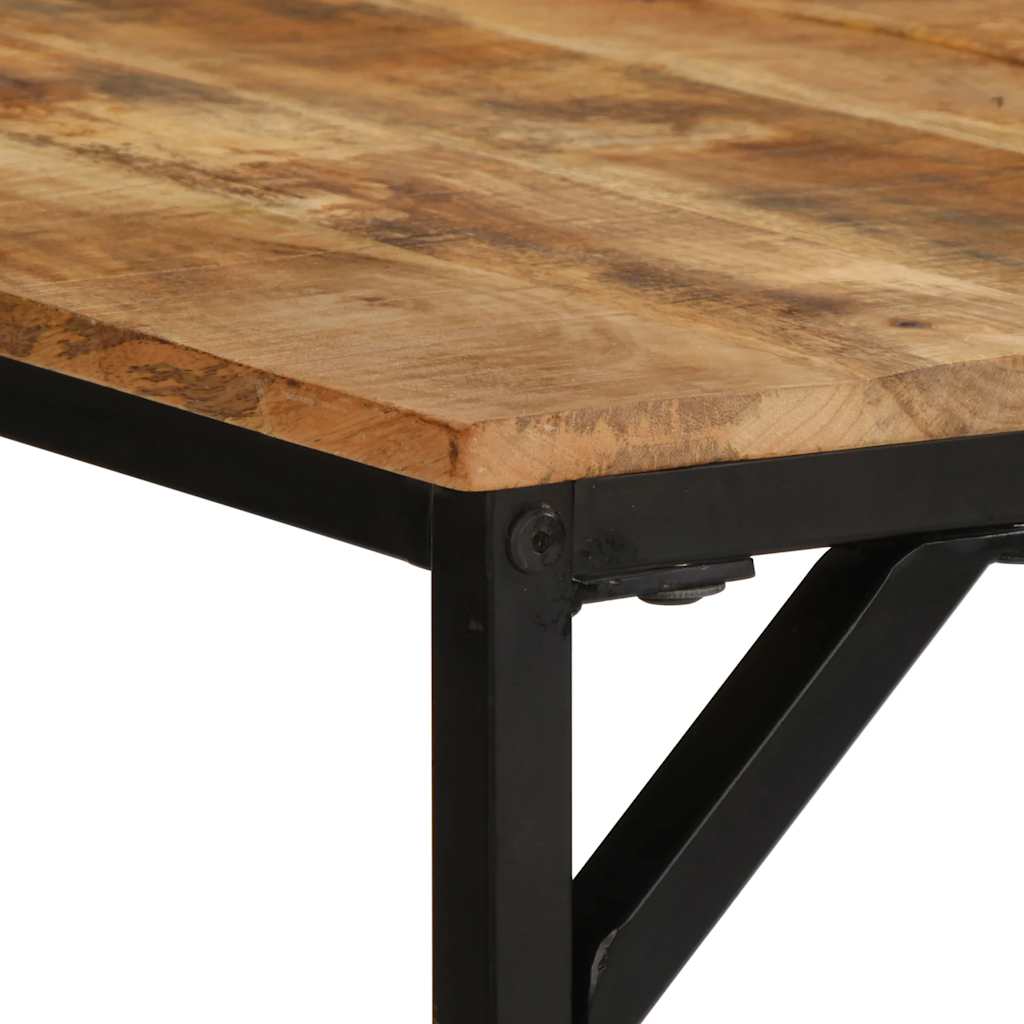 Table à manger 180x90x75 cm bois de manguier massif brut - XIOS