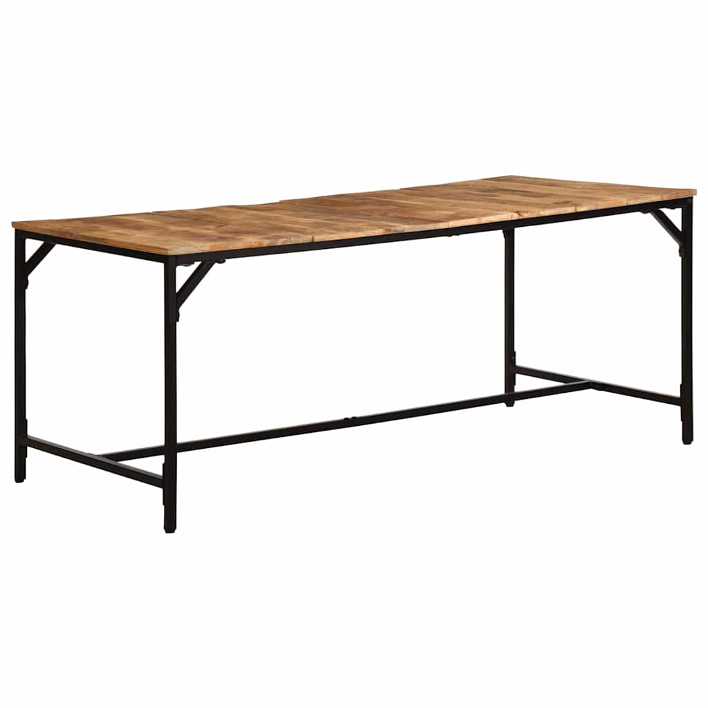 Table à manger 180x90x75 cm bois de manguier massif brut - XIOS