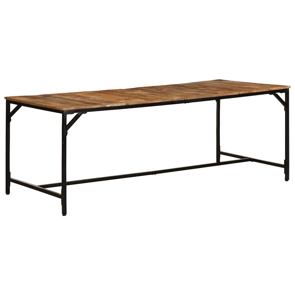 Table à manger 200x100x75 cm bois de manguier massif brut - XIOS