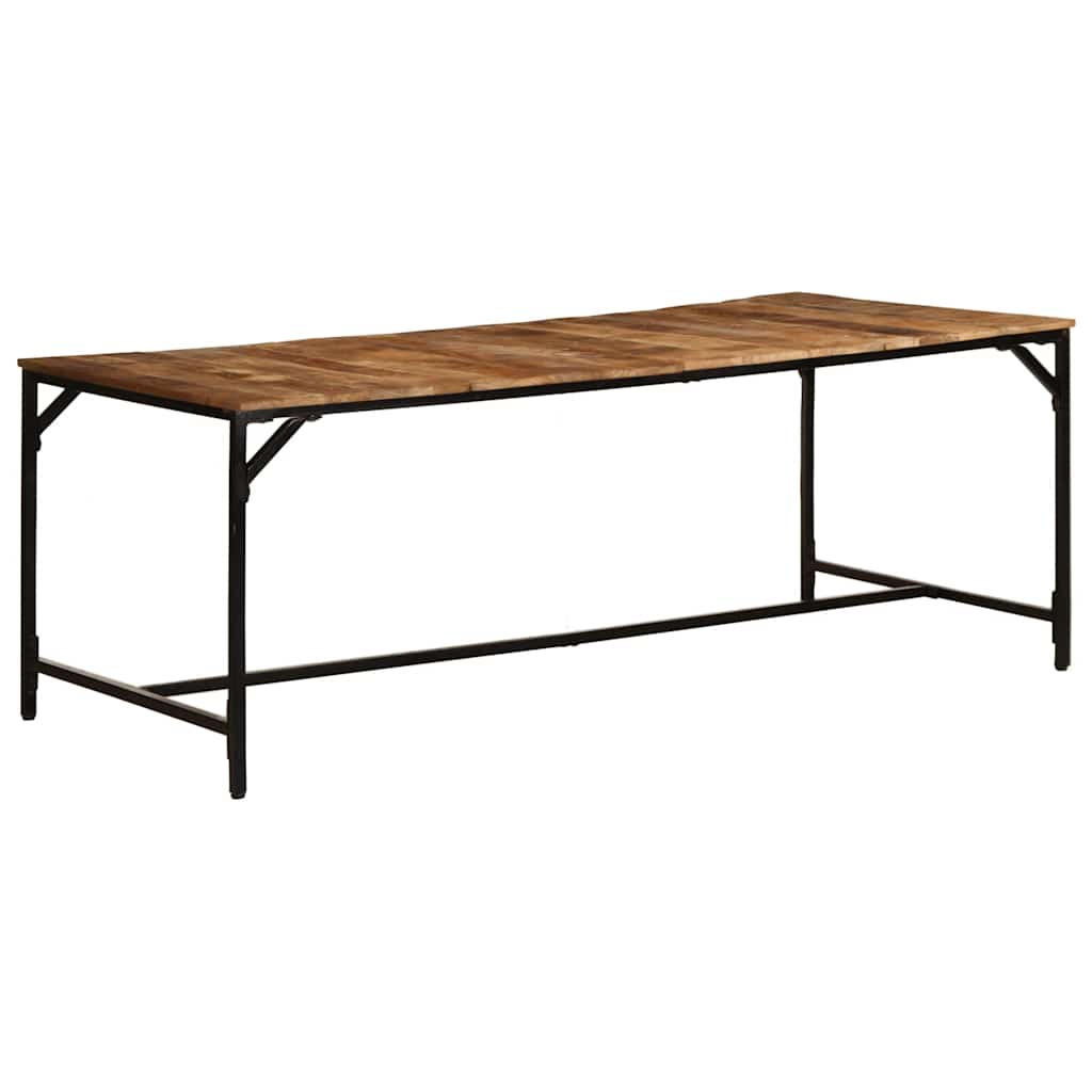 Table à manger 200x100x75 cm bois de manguier massif brut - XIOS