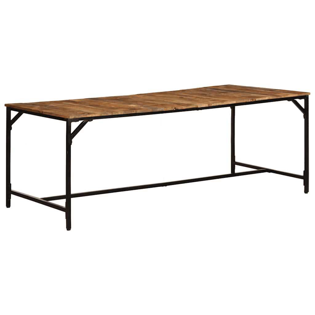 Table à manger 200x100x75 cm bois de manguier massif brut - XIOS