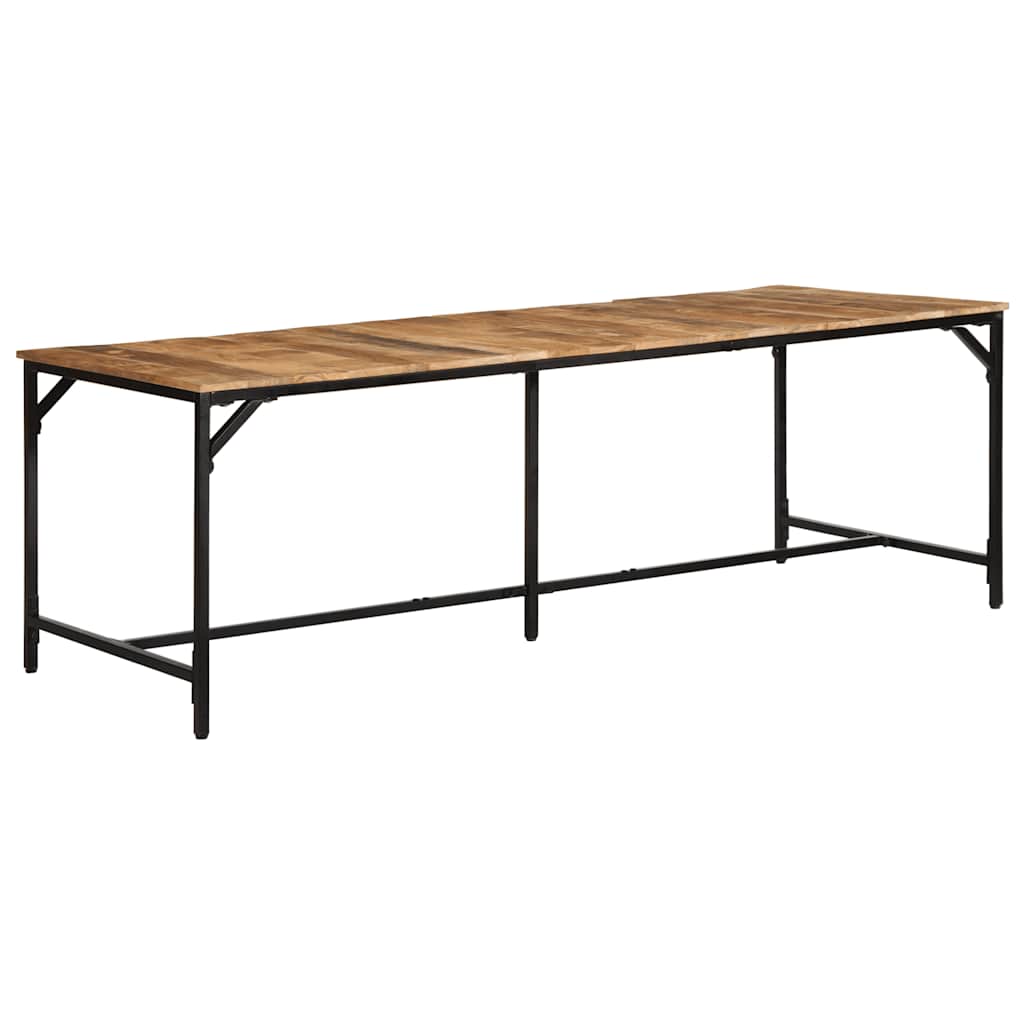 Table à manger 220x90x75 cm bois de manguier massif brut - XIOS
