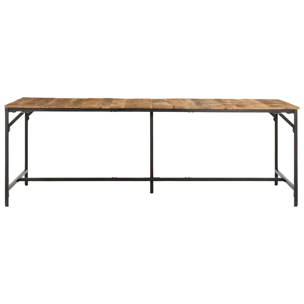 Table à manger 220x90x75 cm bois de manguier massif brut