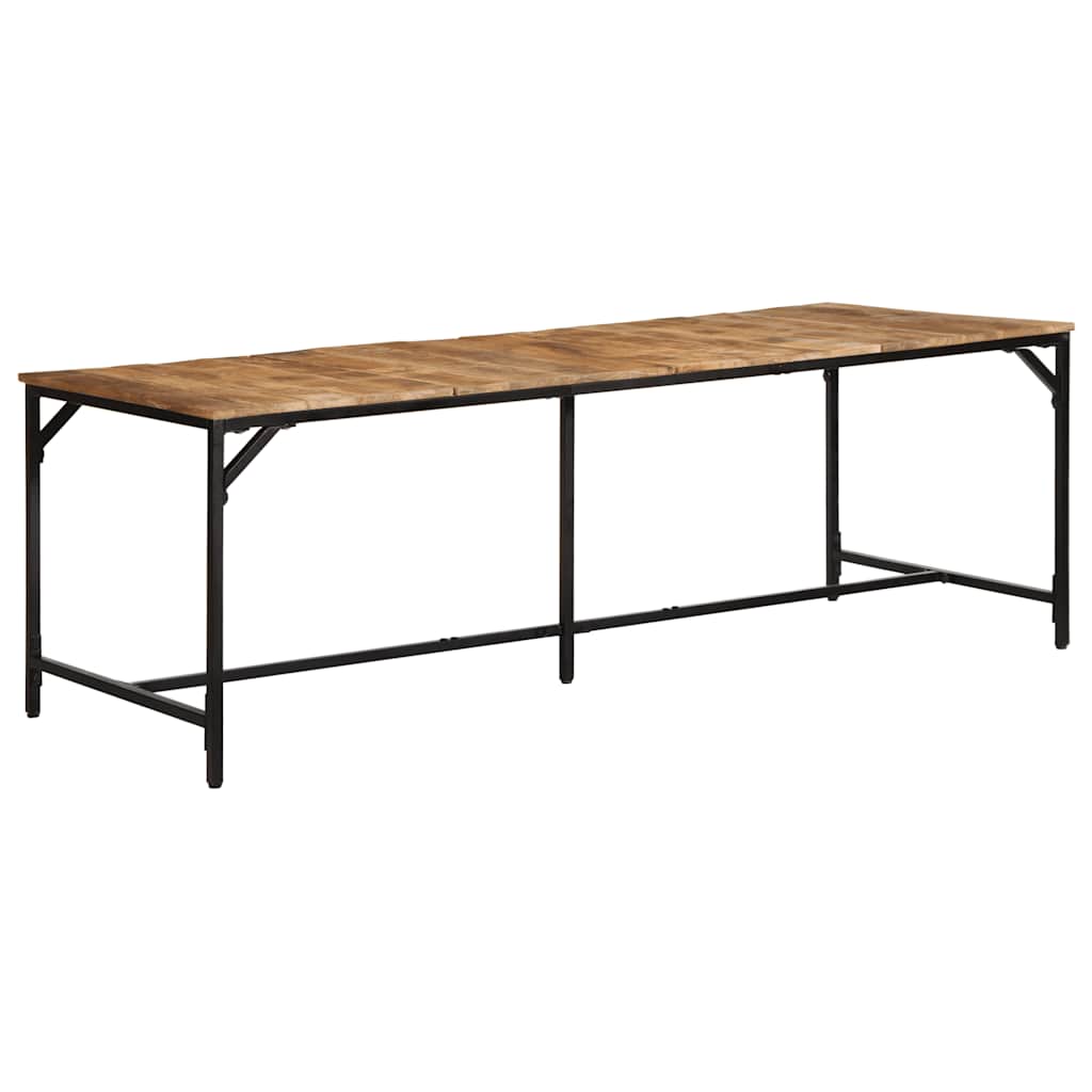 Table à manger 220x90x75 cm bois de manguier massif brut