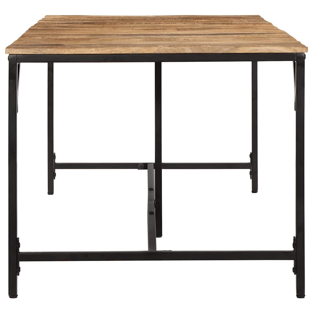 Table à manger 220x90x75 cm bois de manguier massif brut