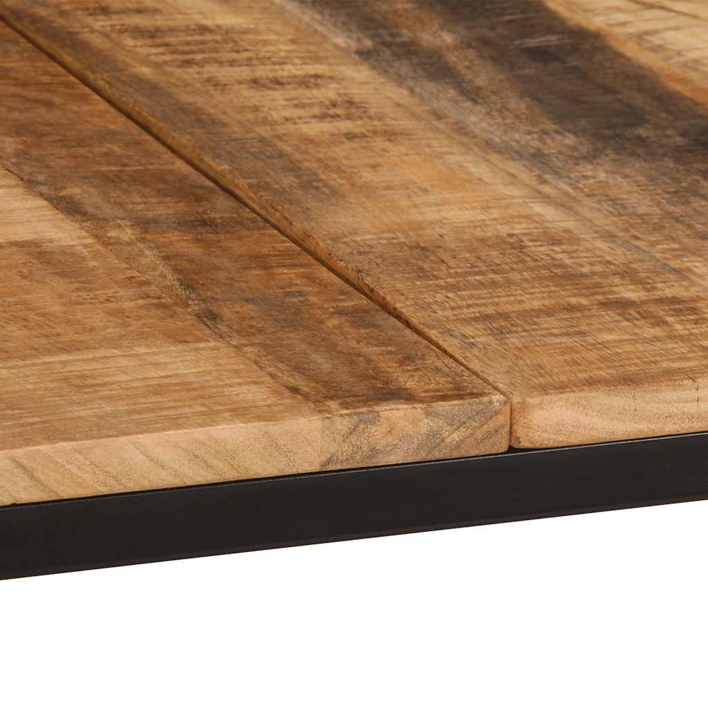 Table à manger 220x90x75 cm bois de manguier massif brut