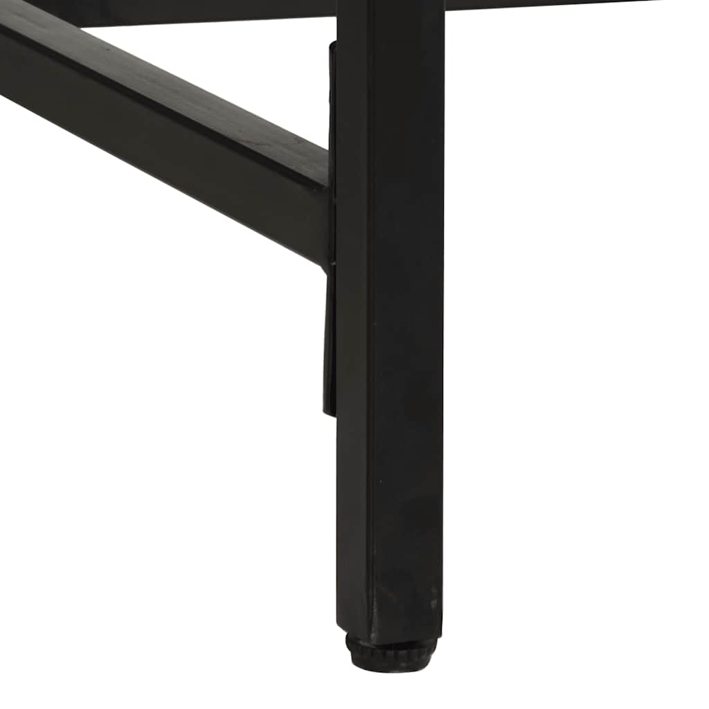 Table à manger 220x90x75 cm bois de manguier massif brut