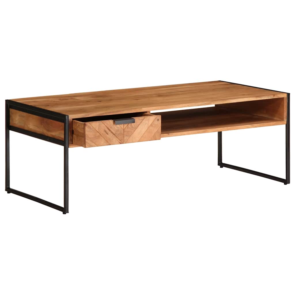 Table basse 110x55x40 cm bois massif d'acacia - XIOS