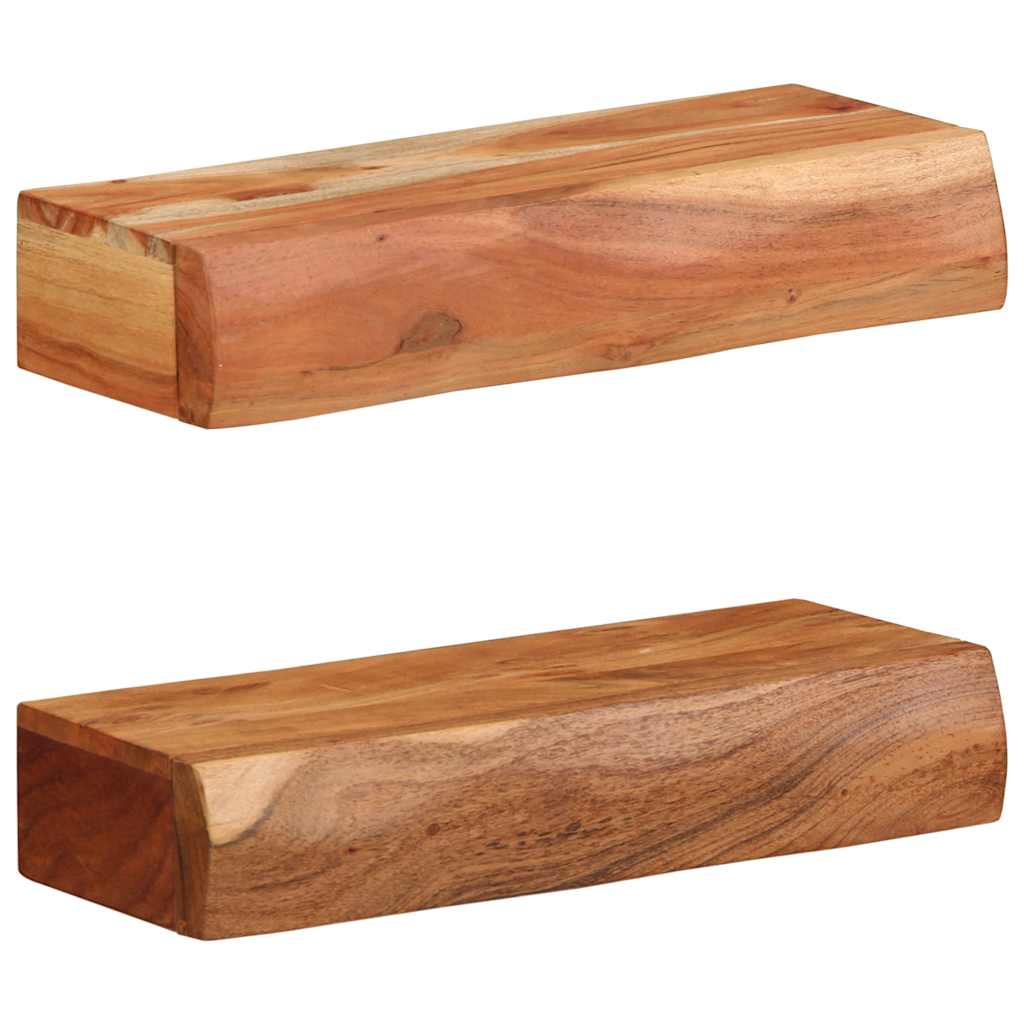 Étagères murales 2 pcs 40x17x8 cm bois massif d'acacia - XIOS