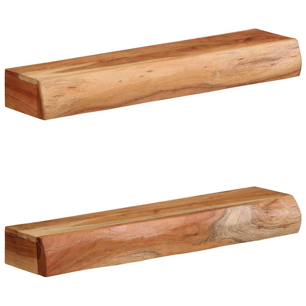 Étagères murales 2 pcs 60x17x8 cm bois massif d'acacia - XIOS