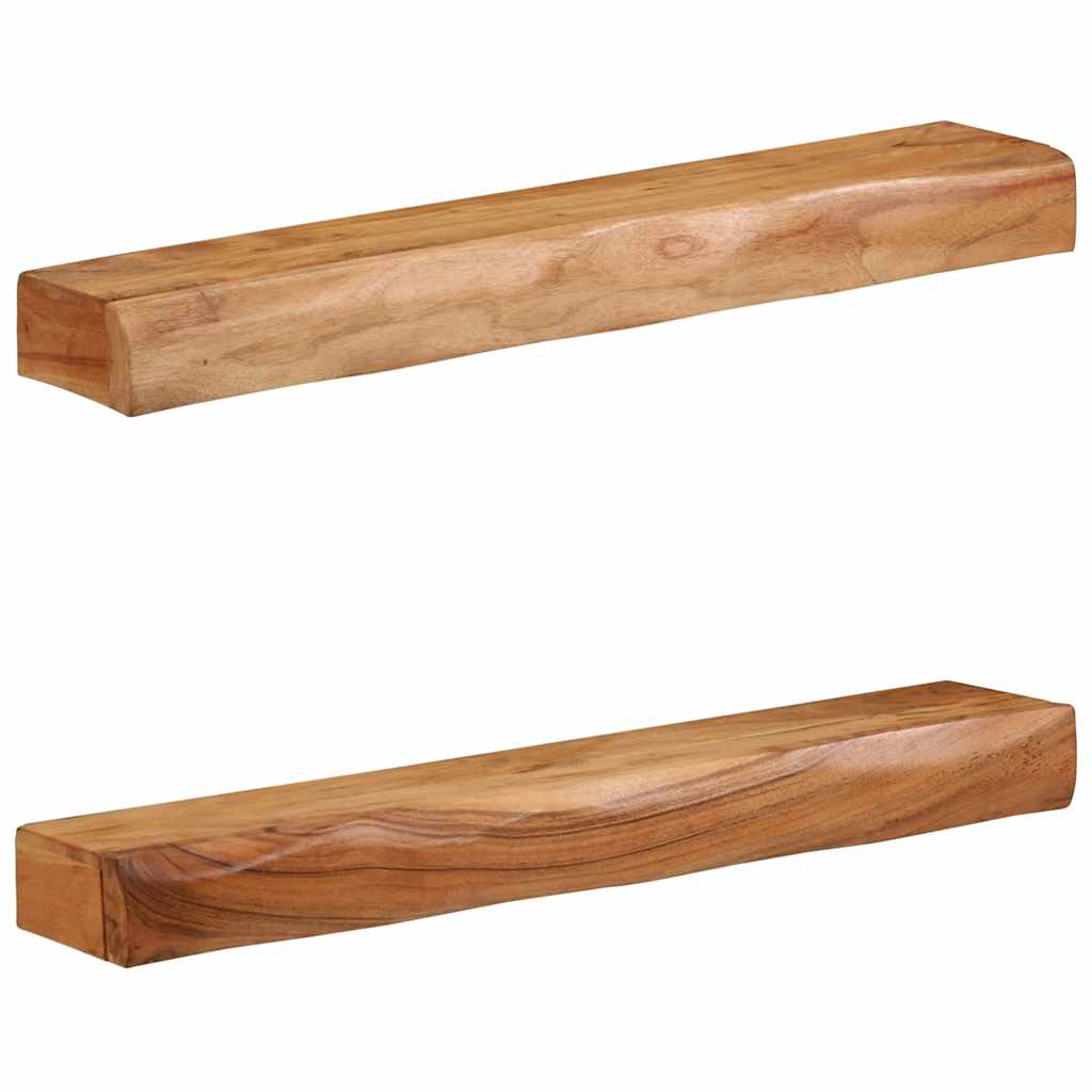 Étagères murales 2 pcs 80x17x8 cm bois massif d'acacia - XIOS