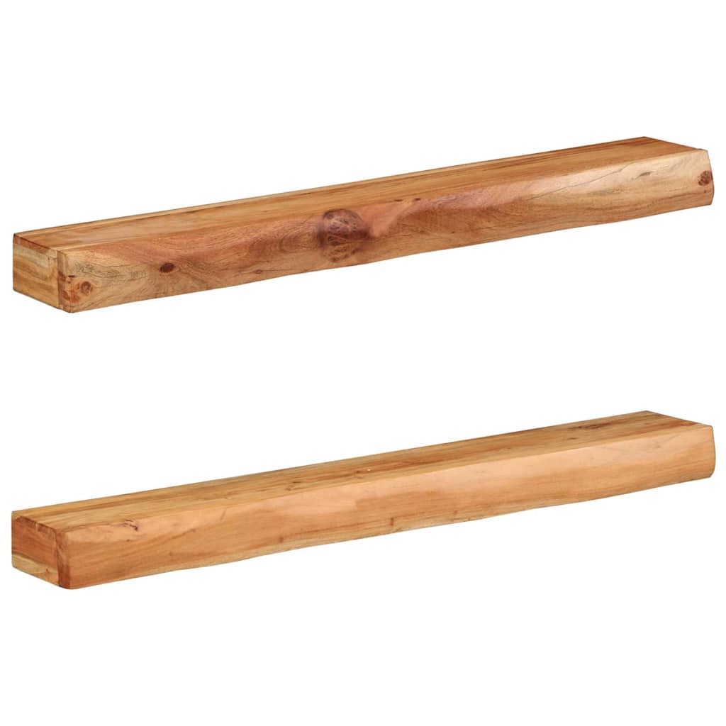 Étagères murales 2 pcs 100x17x8 cm bois massif d'acacia - XIOS