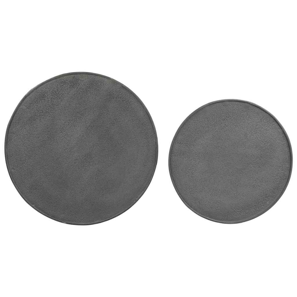 Table basse 2 pcs en bois d'ingénierie noir - XIOS