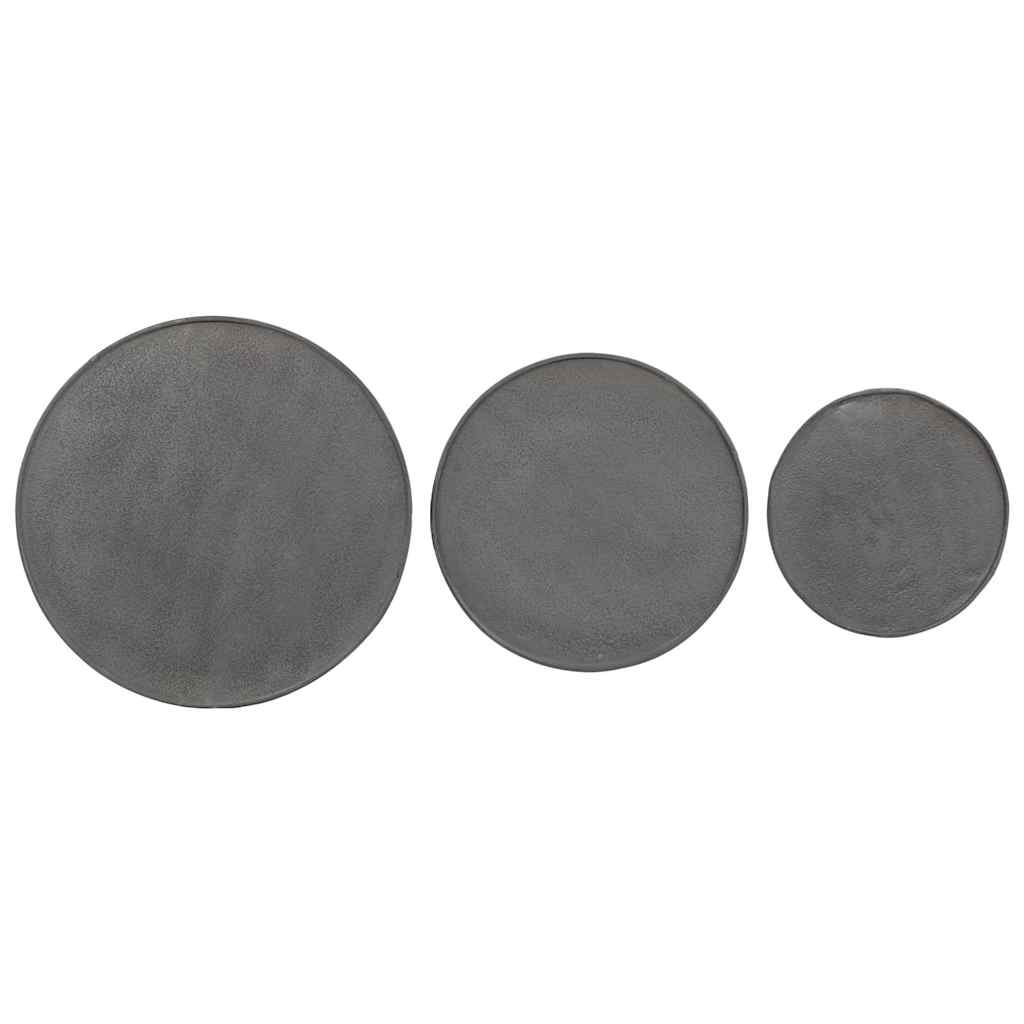 Table basse 3 pcs en bois d'ingénierie noir - XIOS