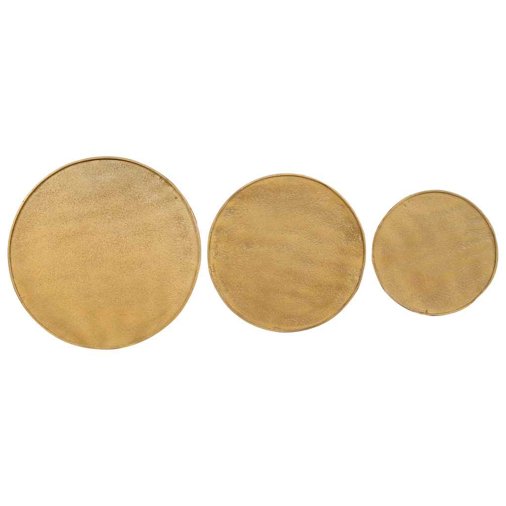 Table basse 3 pcs en bois d'ingénierie doré - XIOS