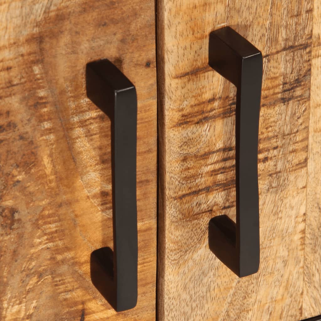 Meuble TV 110x35x40 cm bois massif de manguier brut - XIOS