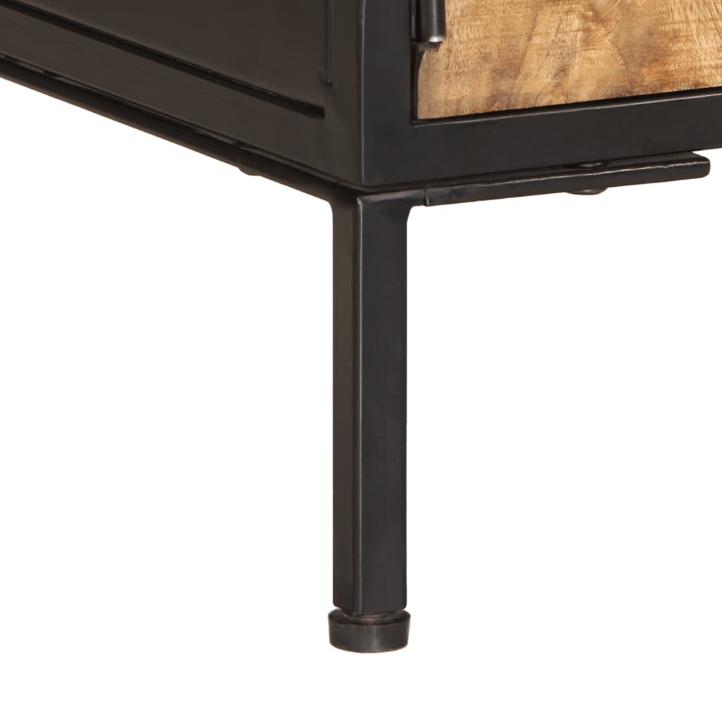 Meuble TV 110x35x40 cm bois massif de manguier brut - XIOS