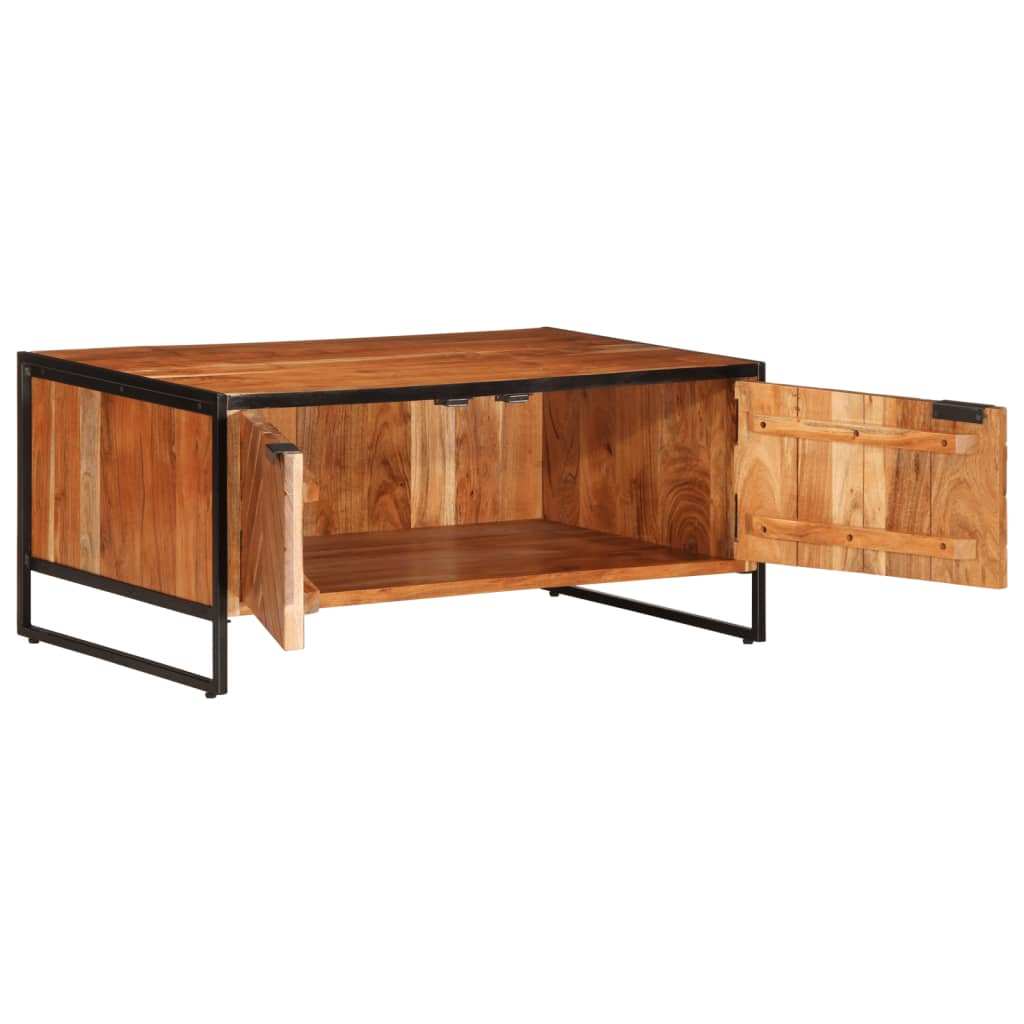 Table basse 90x55x40 cm bois massif d'acacia - XIOS
