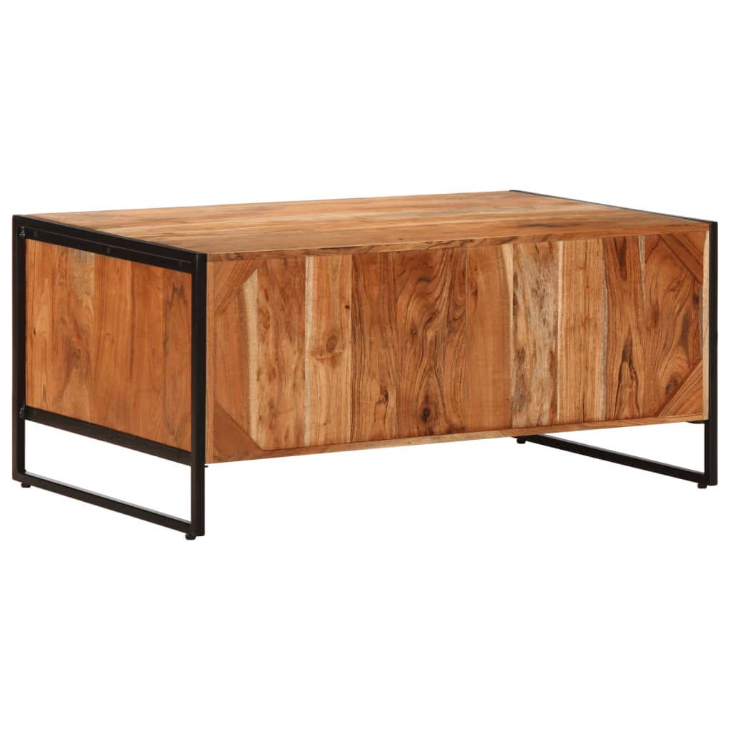 Table basse 90x55x40 cm bois massif d'acacia - XIOS
