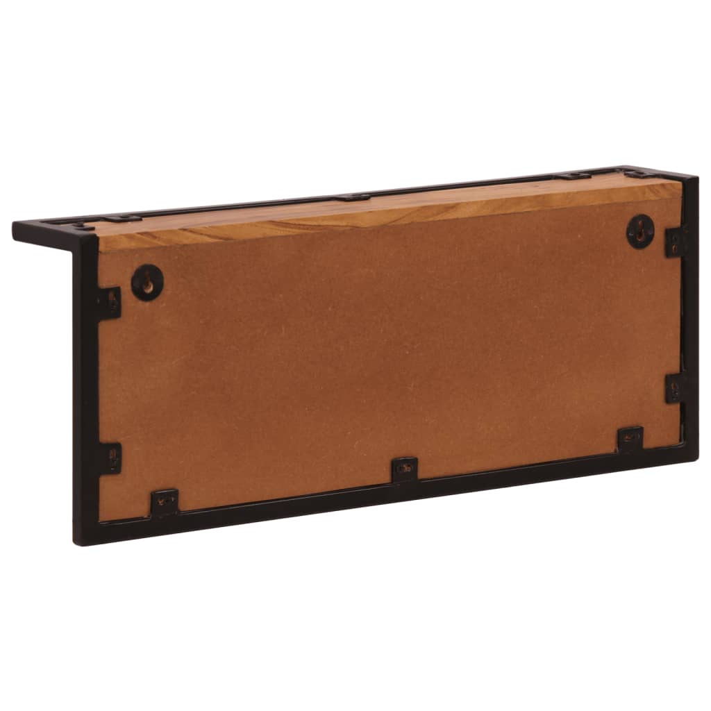 Porte-manteau mural avec 6 crochets bois massif d'acacia - XIOS