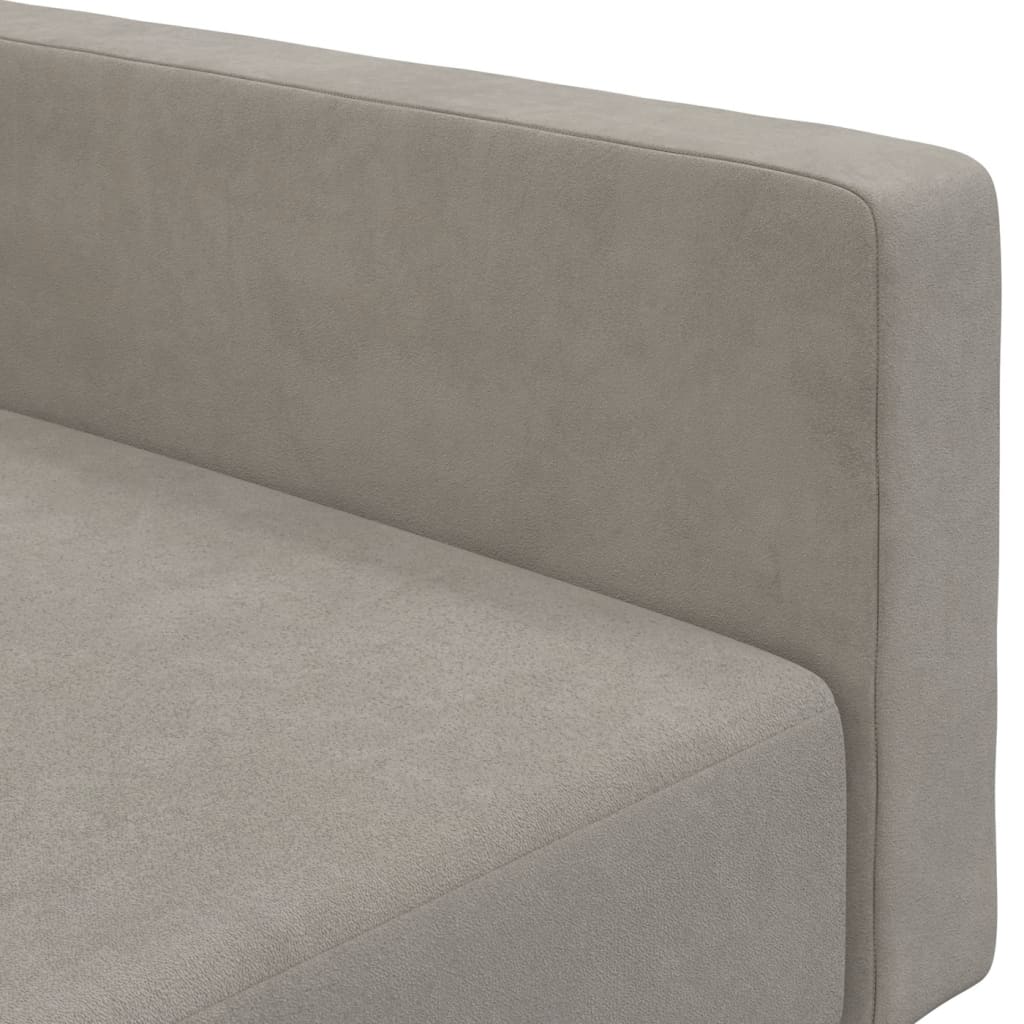 Canapé-lit à 2 places gris clair velours - XIOS