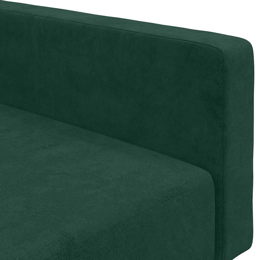 Canapé-lit à 2 places vert foncé velours - XIOS