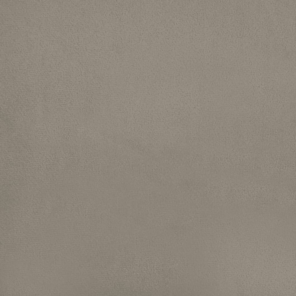 Canapé-lit à 2 places avec deux oreillers Gris clair Velours - XIOS