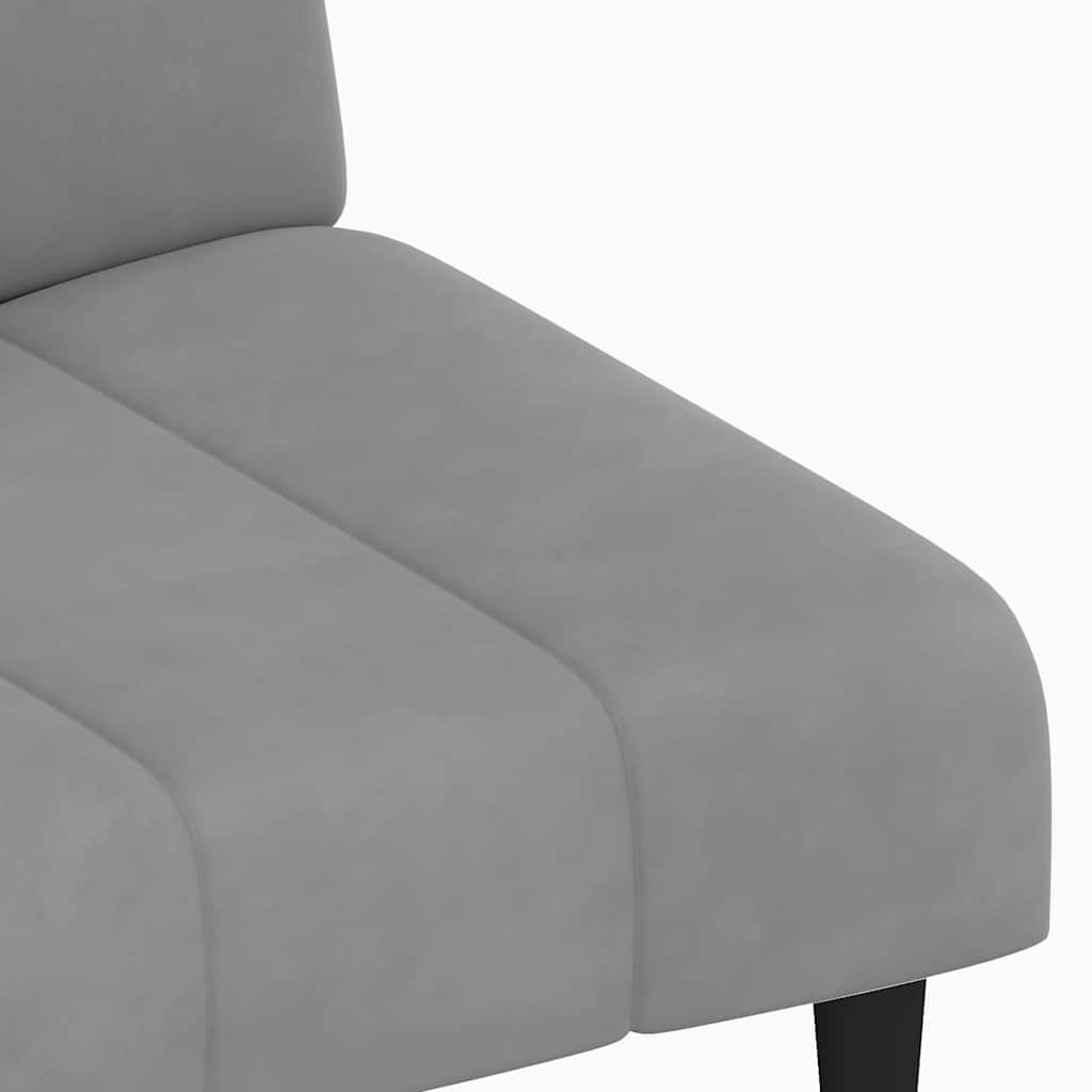 Canapé-lit à 2 places gris clair velours - XIOS