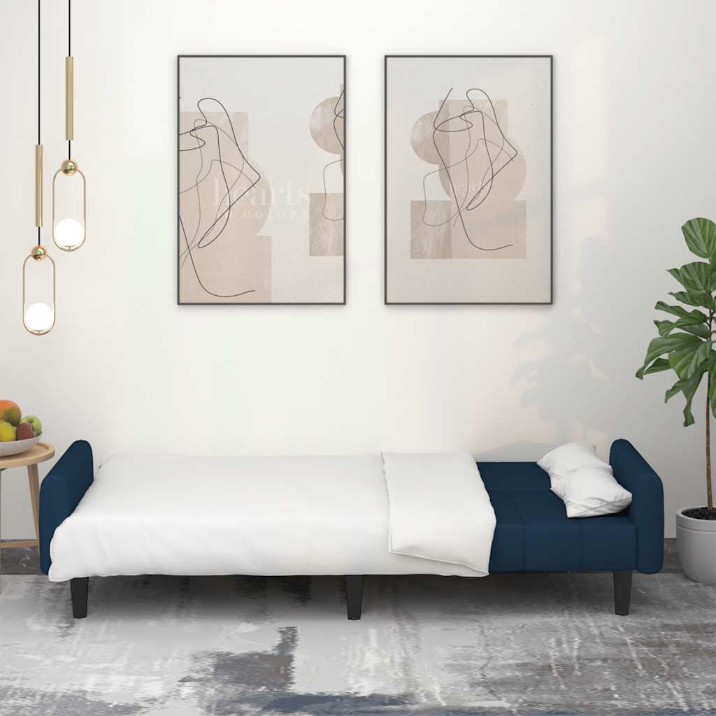 Canapé-lit à 2 places Bleu Velours - XIOS