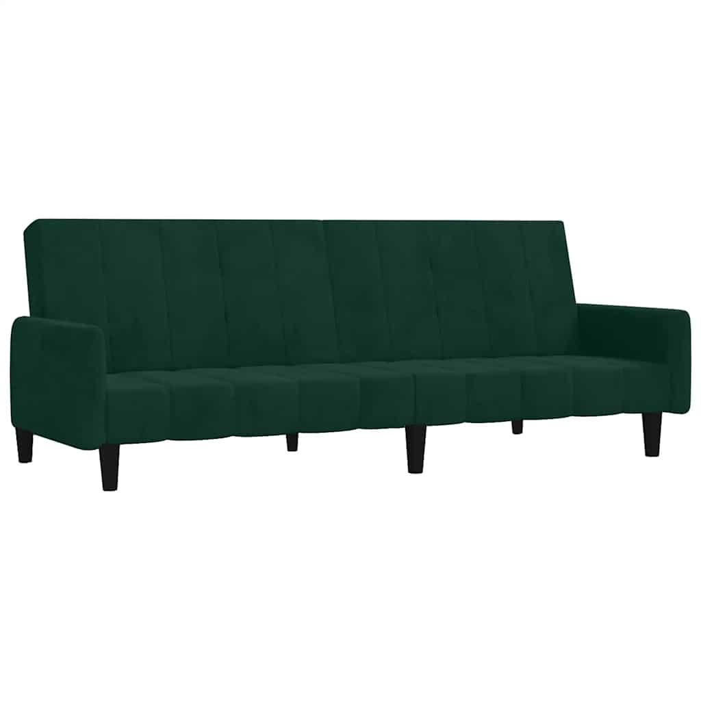 Canapé-lit à 2 places vert foncé velours - XIOS