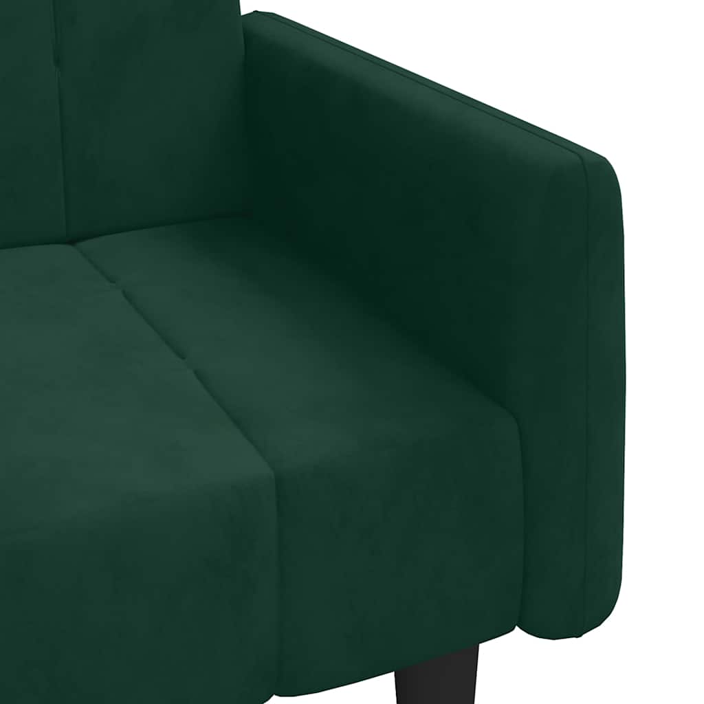 Canapé-lit à 2 places vert foncé velours - XIOS