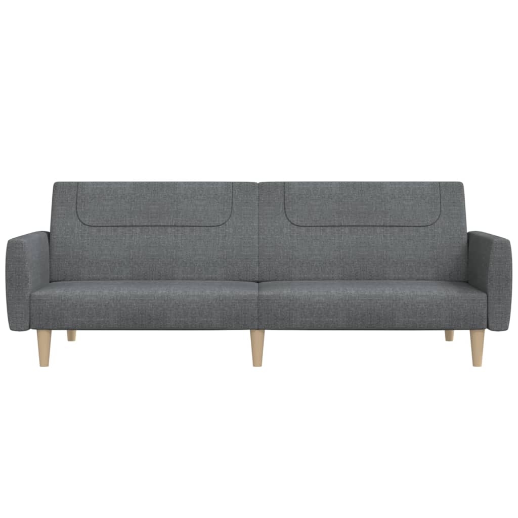 Canapé-lit à 2 places gris clair tissu - XIOS