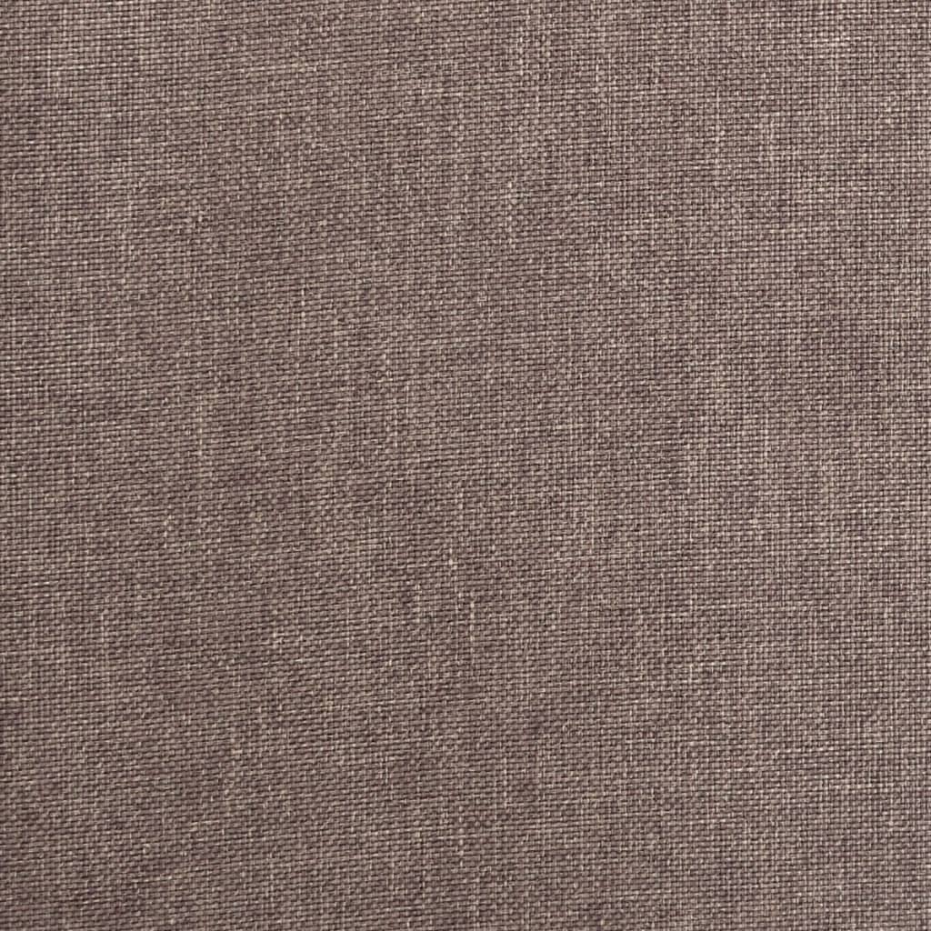 Canapé-lit à 2 places avec deux oreillers taupe tissu - XIOS