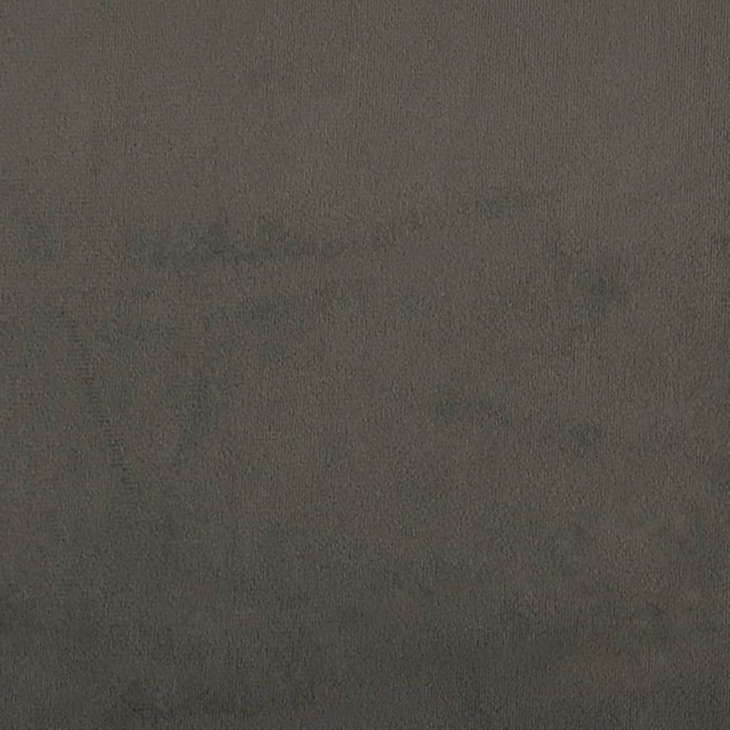 Canapé-lit à 2 places avec deux oreillers Gris foncé Velours