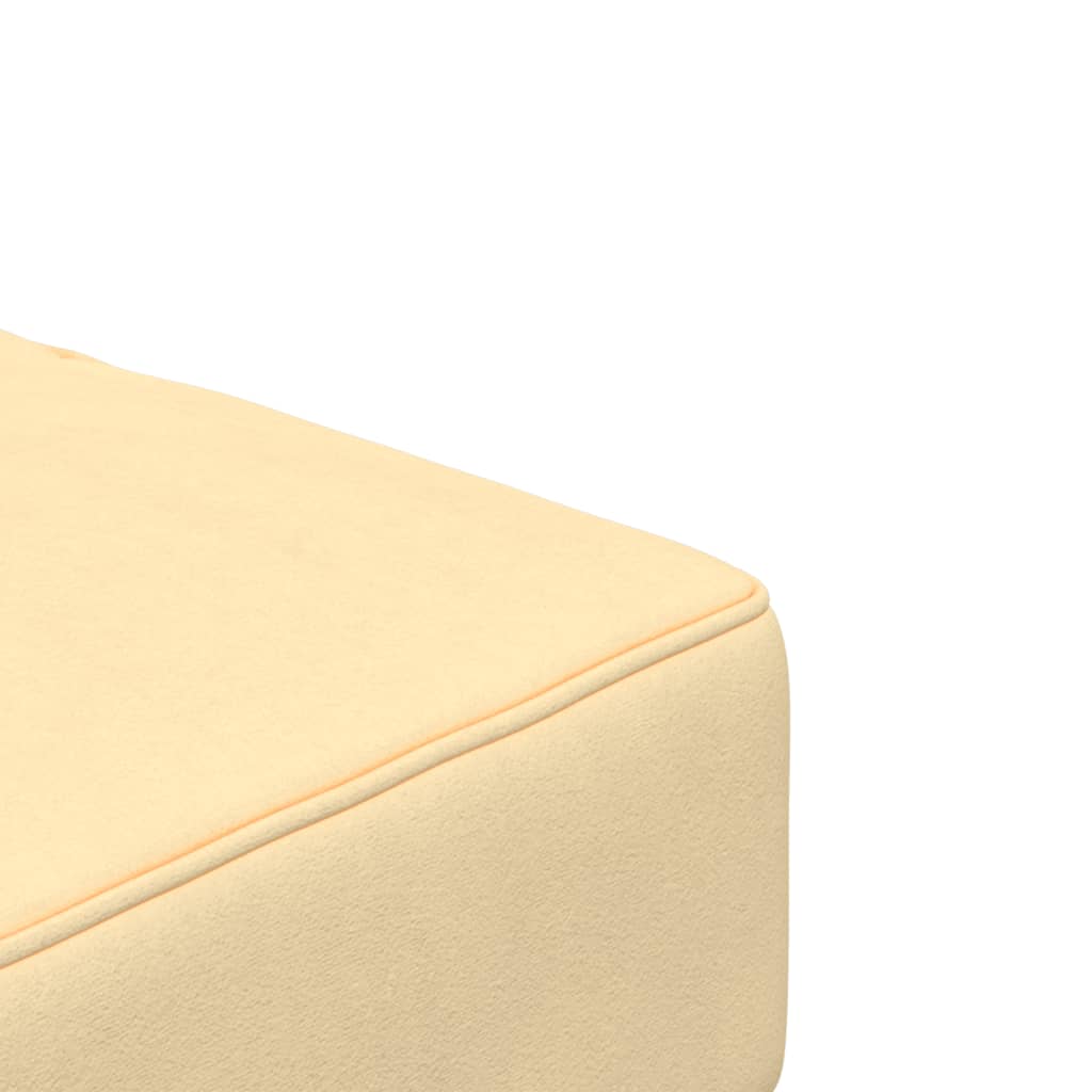 Canapé-lit à 2 places avec deux oreillers crème velours - XIOS