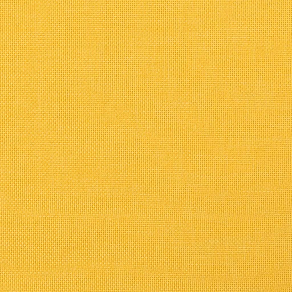 Canapé-lit à 2 places avec deux oreillers jaune tissu - XIOS