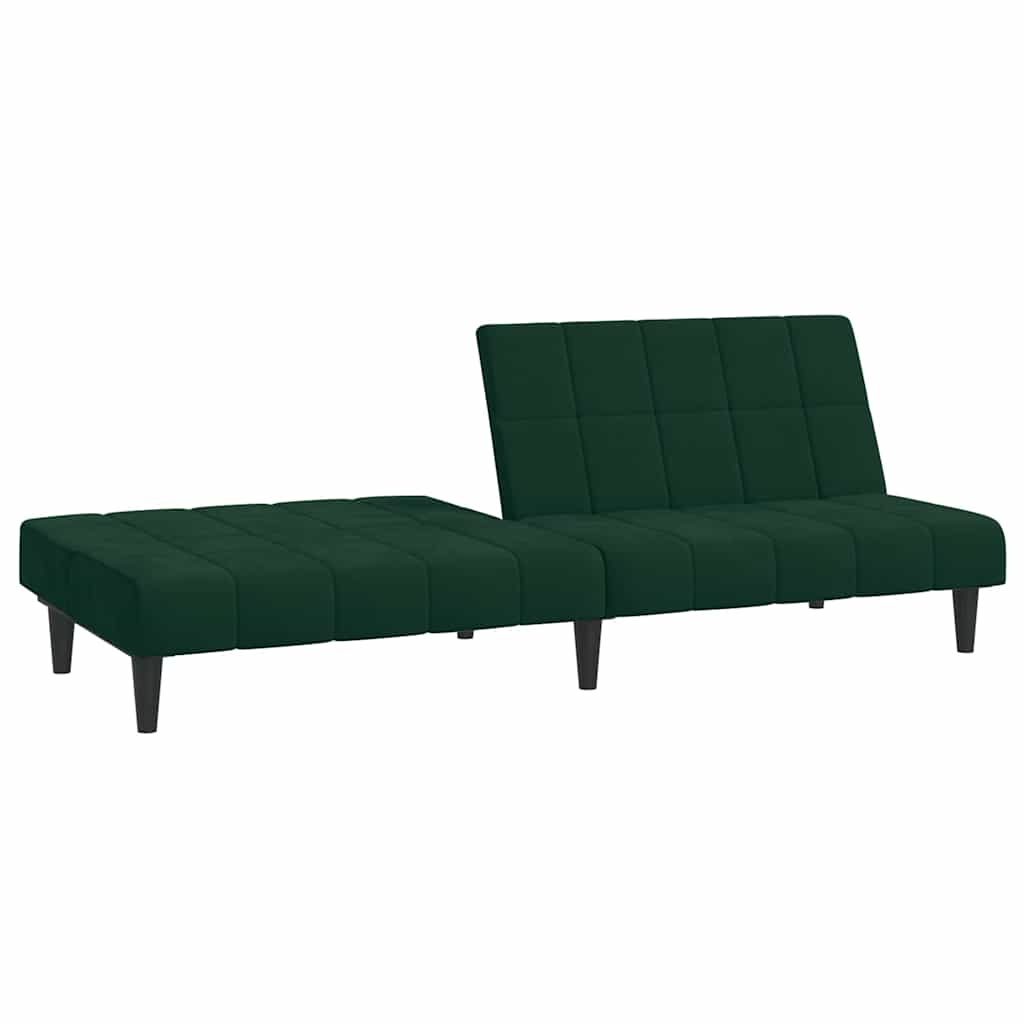 Canapé-lit à 2 places vert foncé velours - XIOS