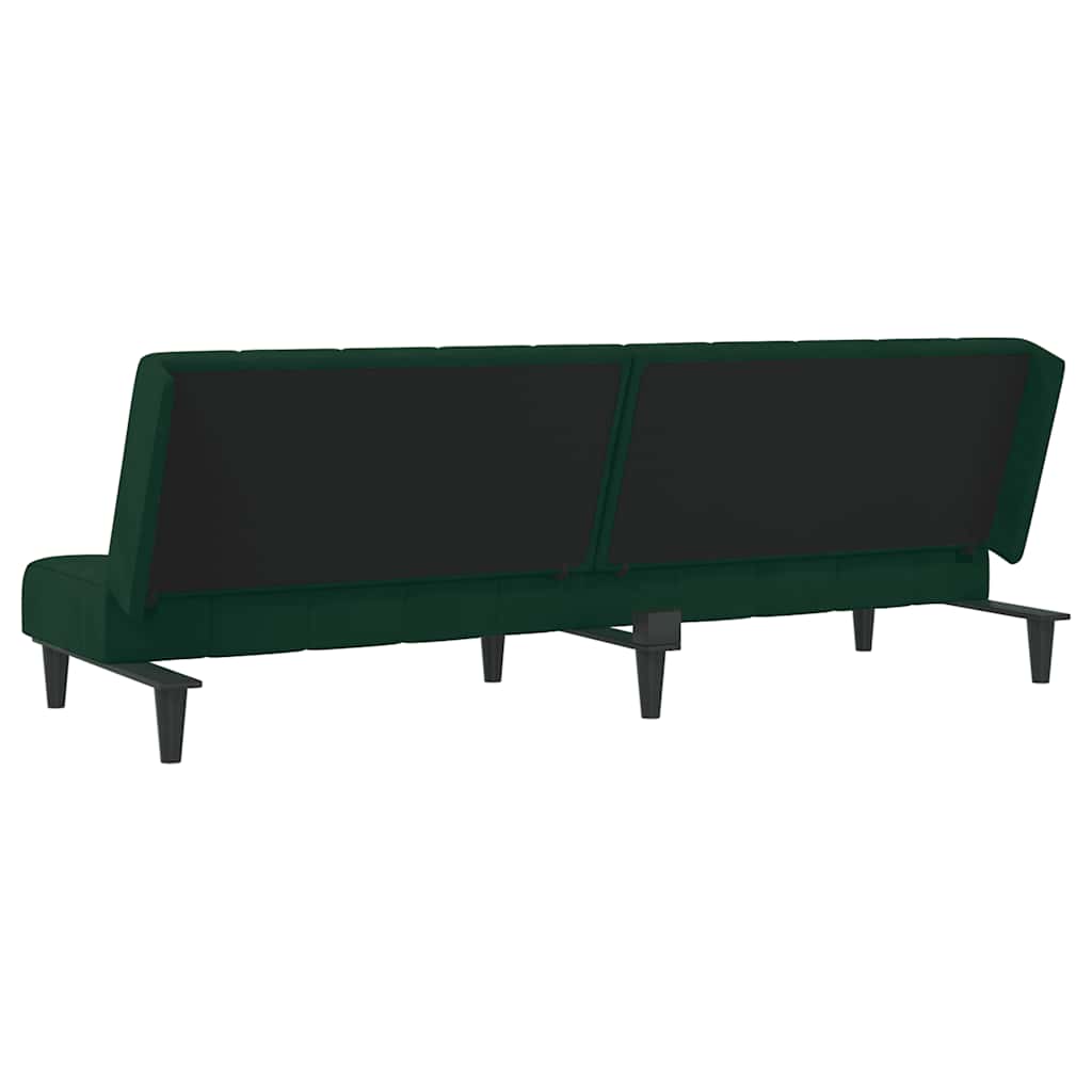 Canapé-lit à 2 places vert foncé velours - XIOS