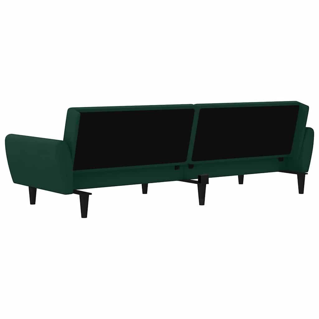 Canapé-lit à 2 places vert foncé velours - XIOS