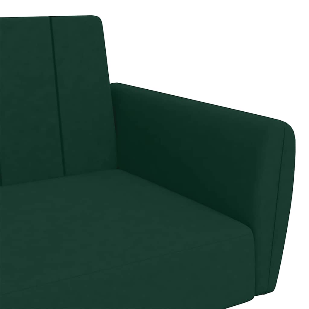 Canapé-lit à 2 places vert foncé velours - XIOS