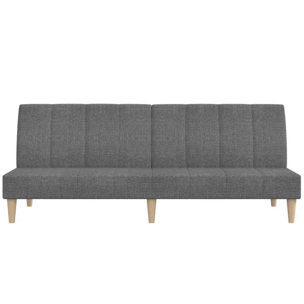 Canapé-lit à 2 places gris clair tissu - XIOS