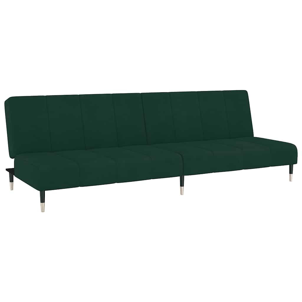 Canapé-lit à 2 places vert foncé velours - XIOS