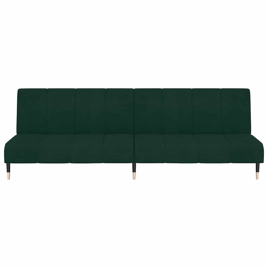 Canapé-lit à 2 places vert foncé velours - XIOS