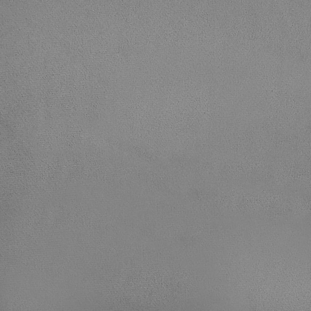 Canapé-lit à 2 places avec deux oreillers Gris clair Velours - XIOS
