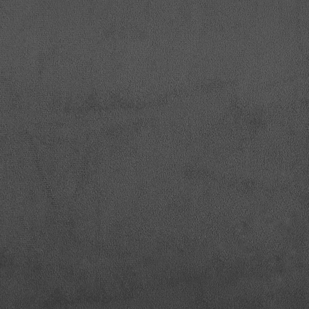 Canapé-lit à 2 places avec deux oreillers Gris foncé Velours